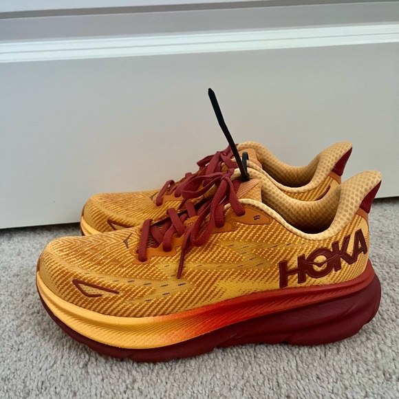Hoka Athletic Shoes in Yellow and Red - Picture 3 of 8